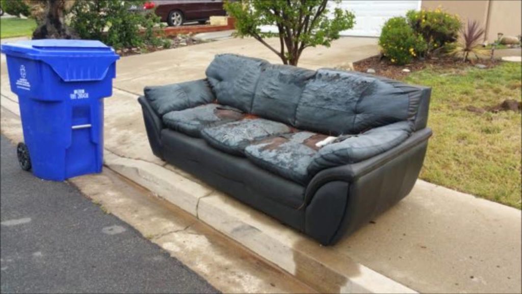 pickup sofa bed and recliner curbside